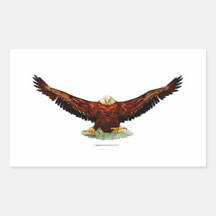 Majestic Eagle Rectangle-Shaped Stickers