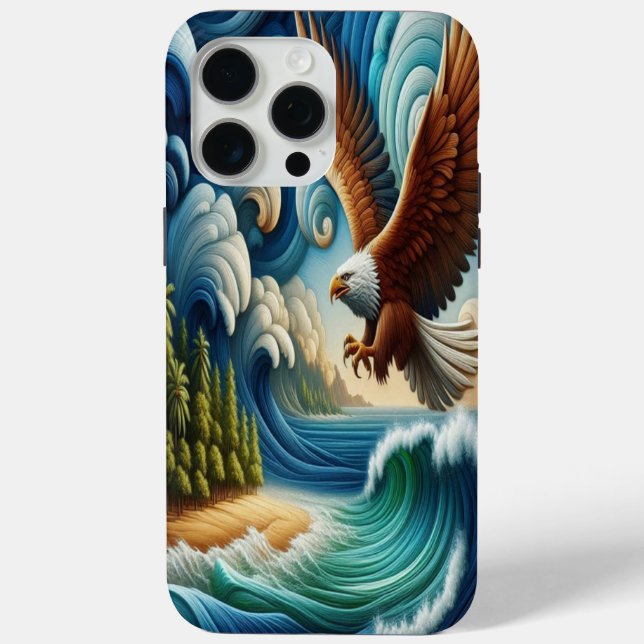 Majestic Eagle Soaring Above Crystal Waters Case-Mate iPhone Case (Back)