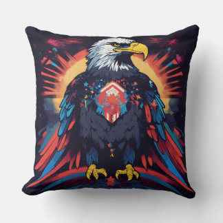 Majestic Eagle Throw Pillow: A Symbol of Strength Cushion