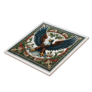 Majestic Eagle Tile Design With Intricate Details