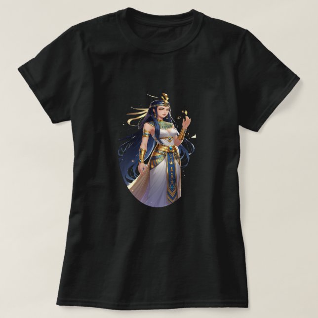 Majestic Egyptian Queen – Premium Anime Style  T-Shirt (Design Front)