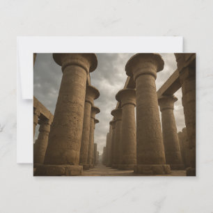 Majestic Egyptian Temple Columns Postcard