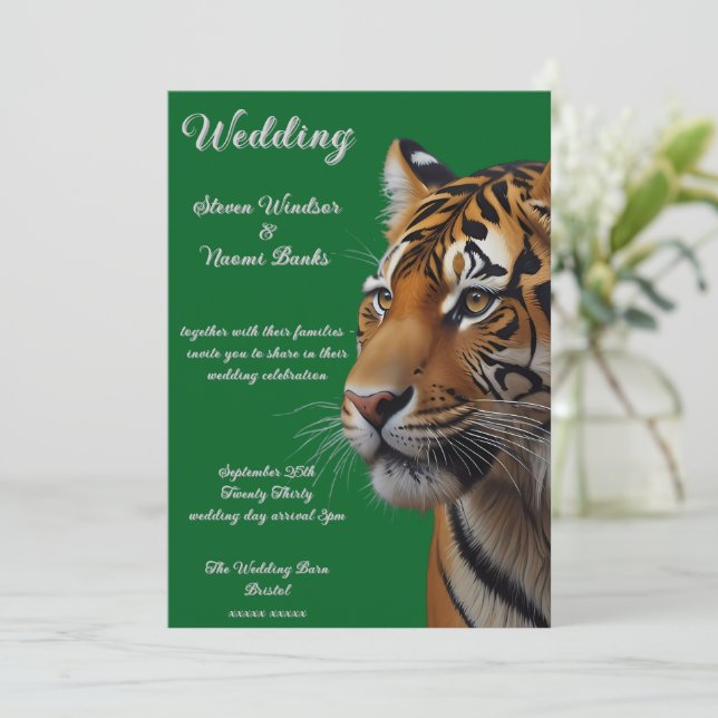 Majestic Elegance Wedding Invitation (Standing Front)
