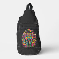 Majestic Elephant Adorned With Vibrant Designs
