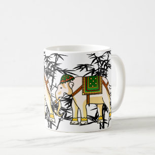 Majestic Elephant in Wild Nature - India Coffee Mug
