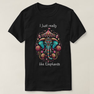Majestic Elephant Under Circus Canopy T-Shirt