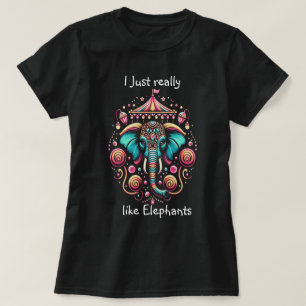 Majestic Elephant Under Circus Canopy T-Shirt