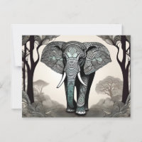 Majestic Elephant with Ornate Tribal Patterns
