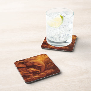 Majestic Elephants Beverage Coaster