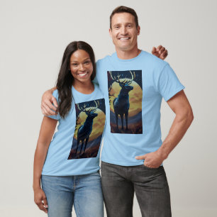 Majestic Elk Tranquil Wilderness T- Shirt Design