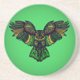 Majestic Emerald Owl Coaster