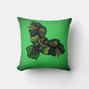 Majestic Emerald Owl Cushion