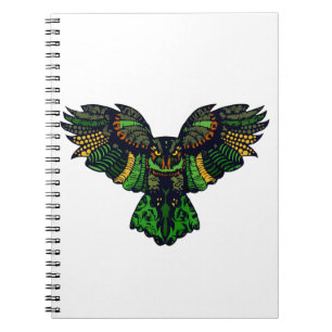 Majestic Emerald Owl Notebook