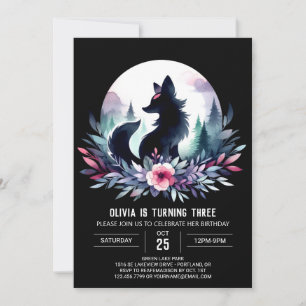 Majestic Fantasy Wolf Birthday Invitation
