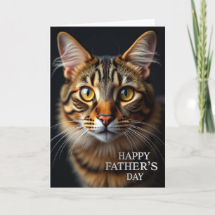 Majestic Fathers Day Cat Card