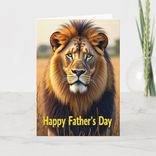 Majestic Fathers Day Feline Card