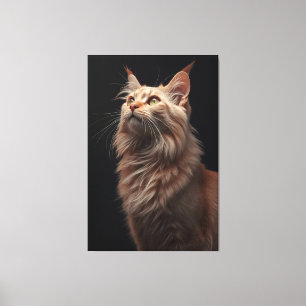 Majestic Feline Portrait Canvas Print
