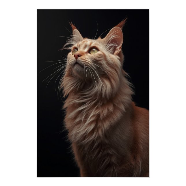 Majestic Feline Portrait Poster (Front)