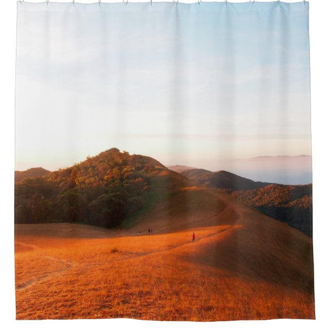 Majestic field in the sunlight. Dramatic and pictu Shower Curtain (Front)