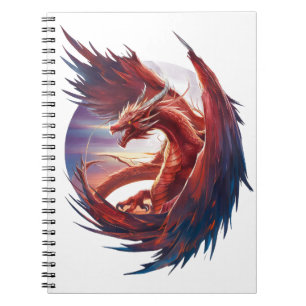 Majestic Fire Dragon - Epic Fantasy Notebook