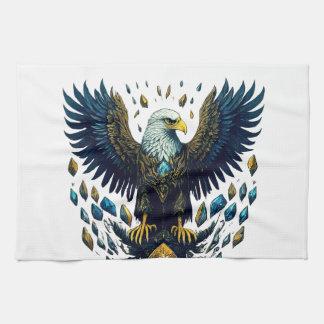 Majestic Flight: Crystal Eagle Kitchen Towels