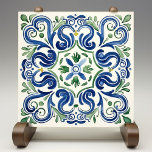 Majestic Floral Italy Medallion Sicilian Tile<br><div class="desc">The Majestic Floral Medallion Ceramic Print Tile is a celebration of ornate floral design, blending traditional aesthetics with a modern twist. The central medallion is a kaleidoscope of lush blues and greens, forming a stunning floral pattern that exudes elegance and serenity. This design is a print of an original, intricately...</div>