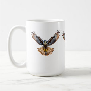 **“Majestic Flying Falcon – Realistic Full-Body Bi Coffee Mug