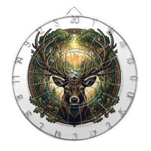 Majestic Forest Stag Nature Wildlife Art Dartboard