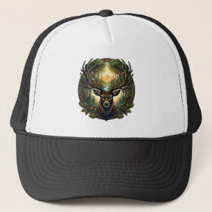 Majestic Forest Stag Nature Wildlife Art Trucker Hat