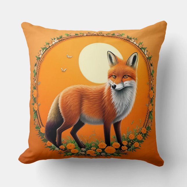 Majestic Fox Portrait Cushion (Front)