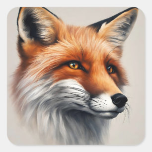 Majestic Fox  Square Sticker