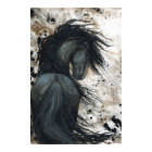 Majestic Friesian Black Stallion Horse by BiHrLe