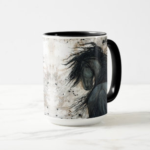 Majestic Friesian Horse by Bihrle Mug