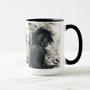 Majestic Friesian Horse by Bihrle Mug