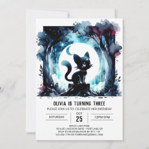 Majestic Fun Cat Birthday Invitation