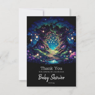 Majestic Fun Enchanted Forest Baby Shower  Thank You Card