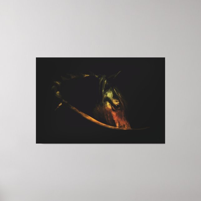 Majestic Gaze: Fine Art Horse Portrait Canvas Print (Front)