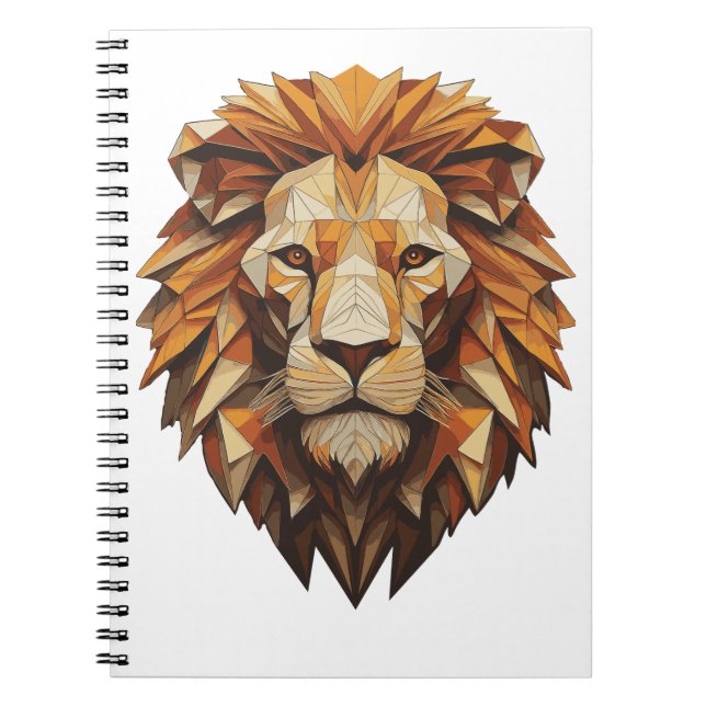 Majestic Geometric Lion Notebook (Front)