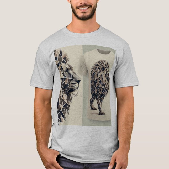 Majestic Geometric Lion Tee (Front)