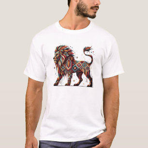 Majestic Geometric Lion - Unleash Your Inner Roar T-Shirt