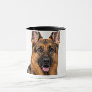 Majestic German Shepherd Dog Portrait Two-Tone Mug