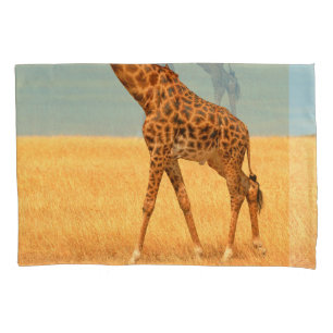 Majestic Giraffe: Masai Mara Dry Season Pillowcase