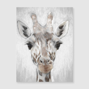 Majestic Giraffe Portrayed Magnetic Card