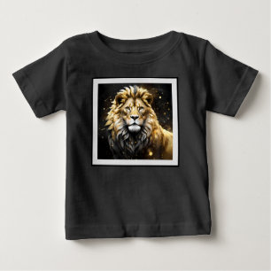 Majestic Gold And Grey Male Lion, Baby T-Shirt