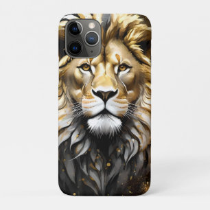 Majestic Gold And Grey Male Lion, iPhone 11 Pro Case