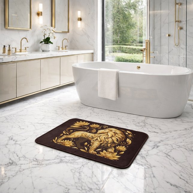 Majestic Gold Lion Bath Mat (Creator Uploaded)
