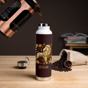 Majestic Gold Lion Water Bottle