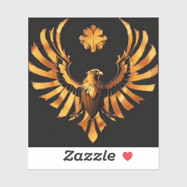 Majestic Golden Eagle Custom-Cut Vinyl Sticker (Sheet)