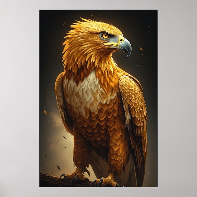Majestic Golden Eagle Portrait  Poster (Front)