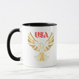 Majestic Golden Eagle USA Emblem Mug